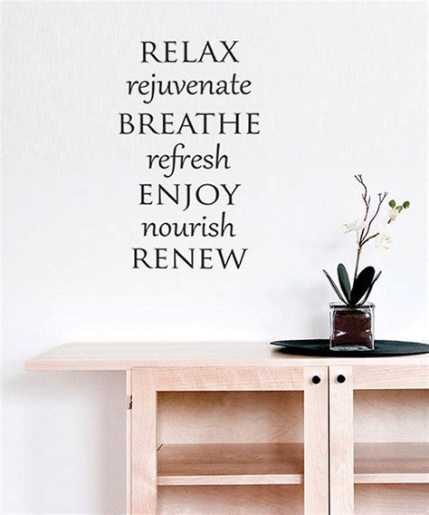 Wall Quotes™ by Belvedere Designs 'Relax, Rejuvenate & Breathe' Wall ...