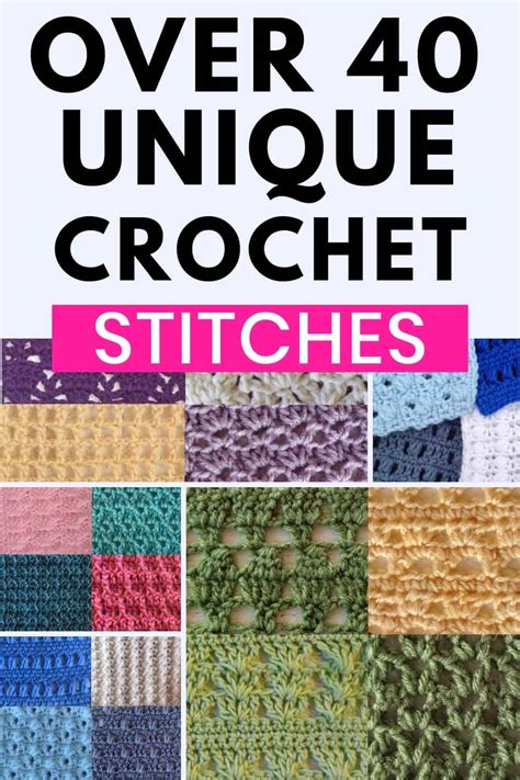 Ultimate List of Unique Crochet Stitches (over 40 free patterns!)