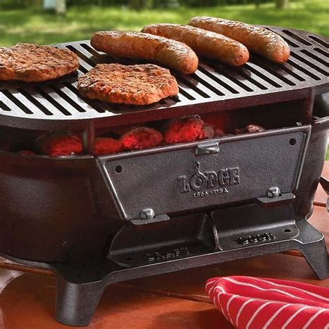 Lodge Sportsman Hibachi Charcoal Grill - L410 : BBQGuys | Grilling ...