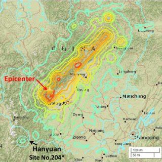 ShakeMap of the 2008 Wenchuan earthquake (USGS 2008): a PGA; b PGV ...