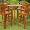 Wood Outdoor Table Set - TheBestWoodFurniture.com