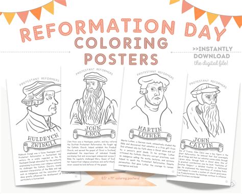 Martin Luther Printable Protestant Reformation Day Coloring Pages for Kids Sunday School ...