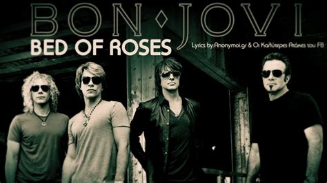 BON JOVI - Bed Of Roses ♬ (Lyrics Greek-English) - YouTube