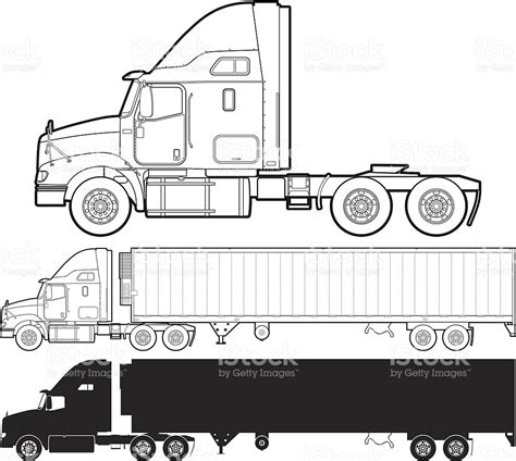 Semi Truck Vector at GetDrawings | Free download