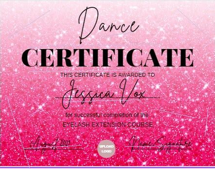 Dance Certificate, Dance Certificates, Dance Award, Dance Achievement ...