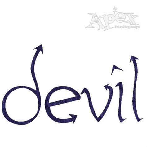 Devil Tail Halloween Machine Embroidery Font Design by Apex