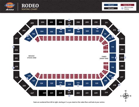 Seating Maps - Dickies Arena