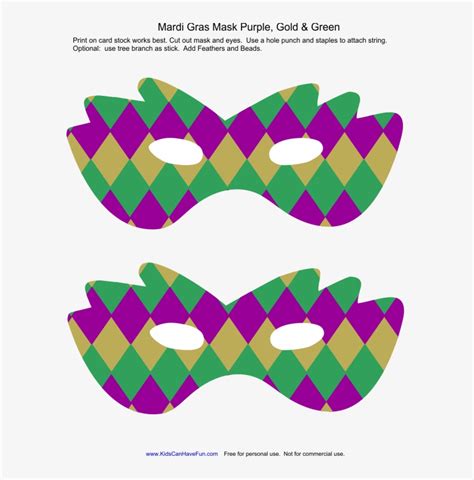 Printable Mardi Gras Masks 139429 - Purple Mardi Gras Mask Template ...