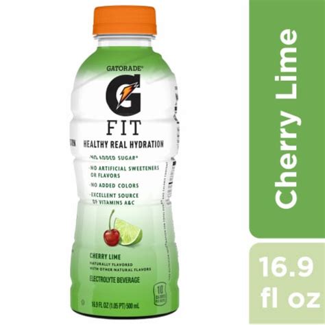 Gatorade Fit Healthy Real Hydration Electrolyte Beverage Cherry Lime Bottle, 16.9 fl oz - Kroger