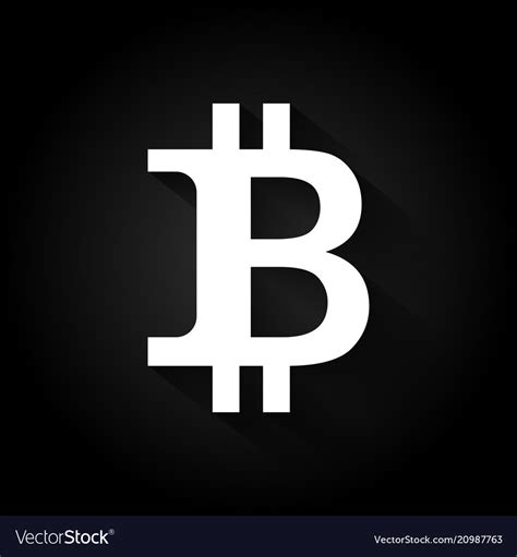 Bitcoin logo black and white Royalty Free Vector Image