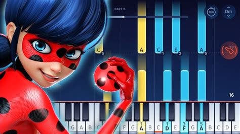 MIRACULOUS LADYBUG - Theme Song - EASY Piano Tutorial - YouTube