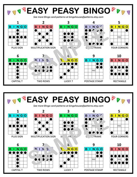 Collection seasons BINGO Card Patterns for Really Fun BINGO Games Bingo ...