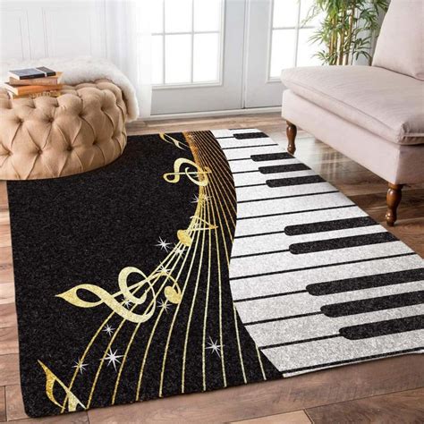 LOUSIDREAM Music Carpet Living Room Home Decor Sofa Table Rug Anti Slip ...