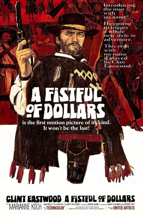 Wall Film Art Print Photo A Fistful Of Dollars Movie Poster Music ...