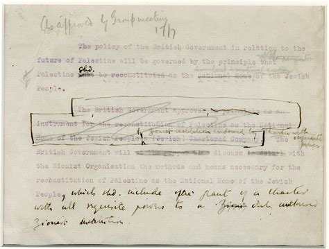 Balfour Declaration: Drafts Show How Document Evolved | Time