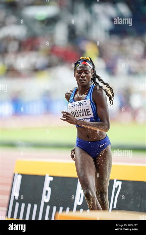 Tori Bowie in the long jump at the Doha 2019 World Athletics Championships Stock Photo - Alamy