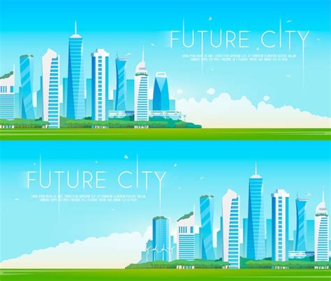 Premium Vector | Future city