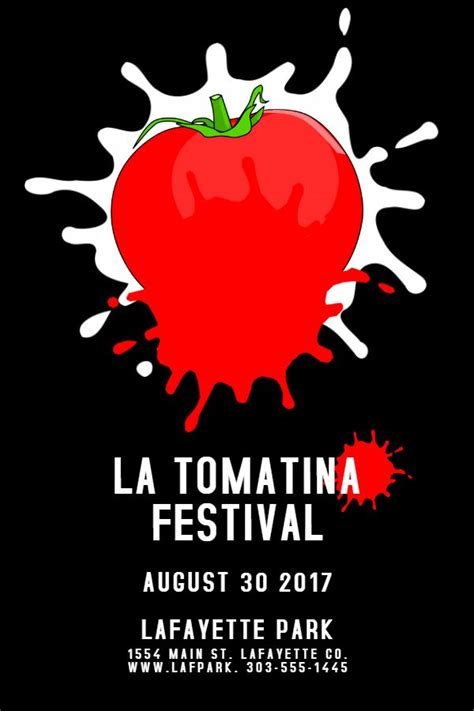 the poster for la tomatina festival, which is being held on august 30