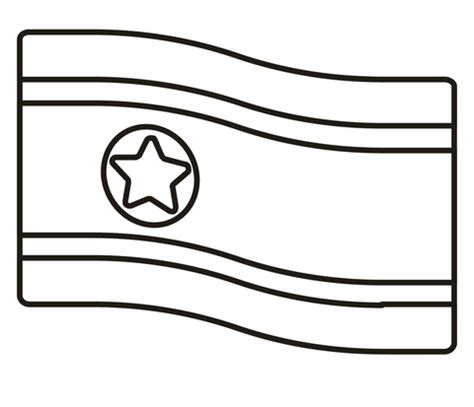 North Korea Flag coloring page | Free Printable Coloring Pages