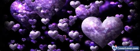 Purple Cool Hearts hearts Facebook Cover Maker Fbcoverlover.com