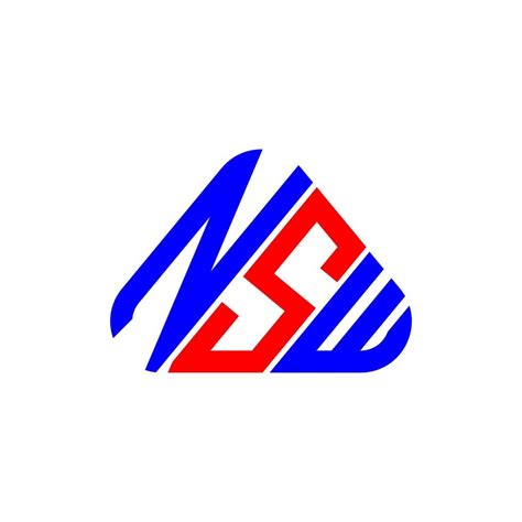 NSW letter logo creative design with vector graphic, NSW simple and ...