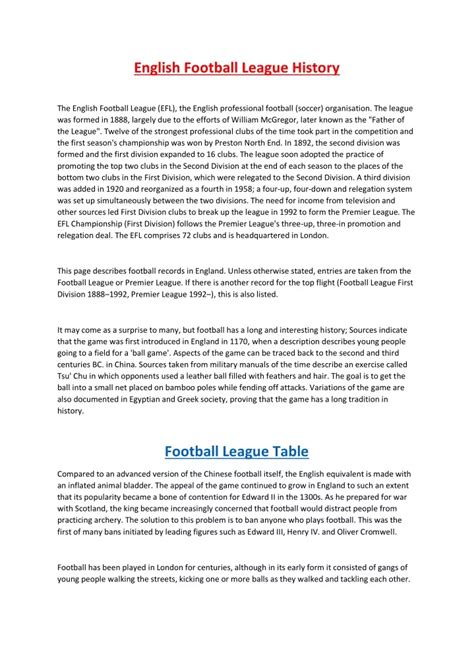 PPT - The English Football League history PowerPoint Presentation, free download - ID:11496521