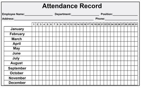 Daily/Monthly Employee Attendance Sheet Template Free | HowToWiki