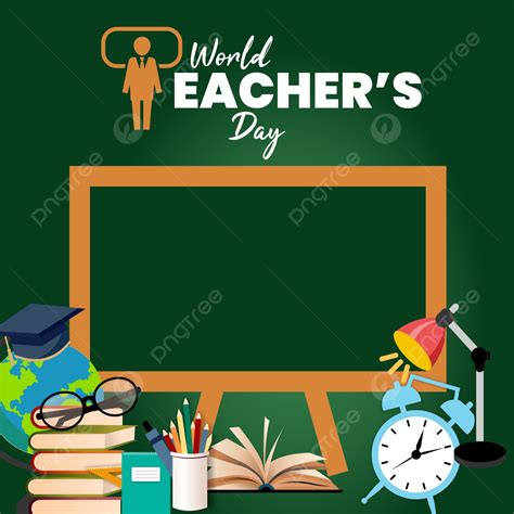 World Teachers Day With Green Board Background Design, World Teacher Day, Teacher Day, Teacher ...