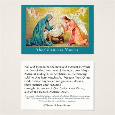 Christmas Novena Prayer Holy Card | Zazzle.com