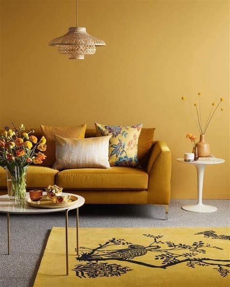 Mustard Yellow Home Decor Inspiration | Déco salon, Idee deco salon, Interieur design