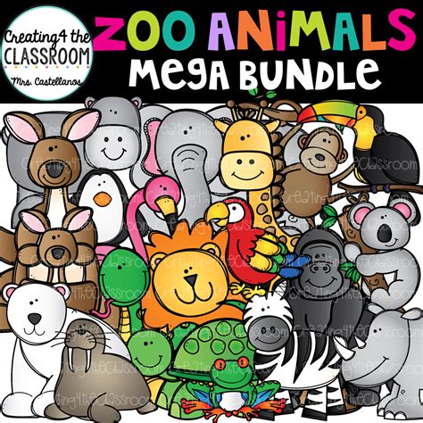 Zoo Animals Clip Art Bundle