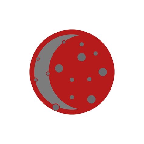 Premium Vector | Vector design red moon suitable for drawing book