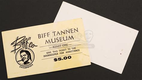 BACK TO THE FUTURE PART II (1989) - Pair of Biff Tannen Museum Tickets - Current price: £400