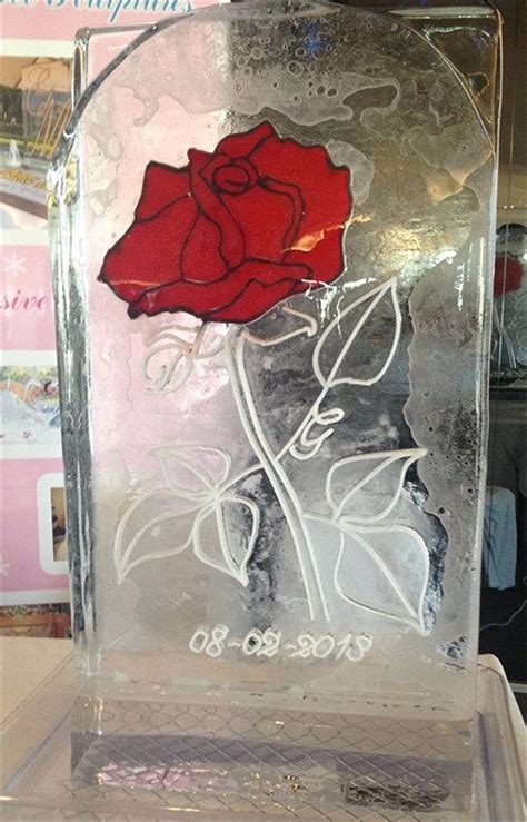 Enchanted Rose Ice Sculpture | Ice sculptures, Ice sculpture wedding, Ice art