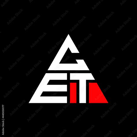 CET triangle letter logo design with triangle shape. CET triangle logo ...