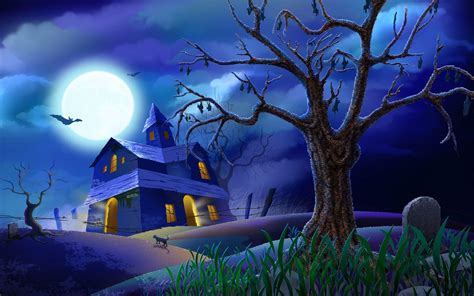 Halloween Cemetery Wallpapers - Top Free Halloween Cemetery Backgrounds ...