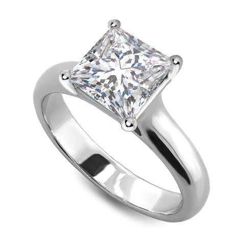 Princess, Cushion and Asscher Cut Diamond Solitaire Engagement Ring ...