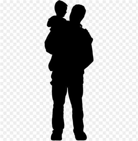 black dad and - father and son silhouette PNG image with transparent background | TOPpng