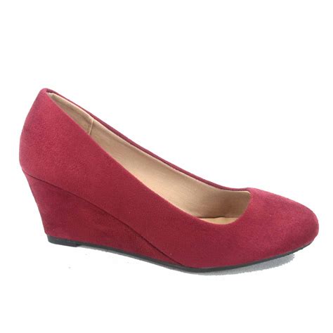 Doris-21 Women's Causal Round Toe Low Wedge Heel Shoes - Walmart.com