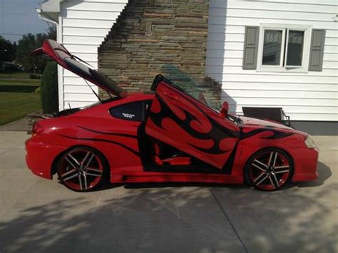 Find used Custom Hyundai Tiburon GT, 2003, Modifications, 2 dr, Red ...