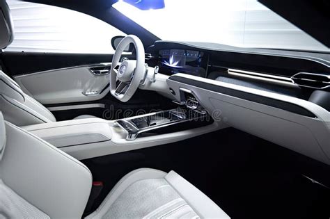 Modern Car Interior with Sleek and Minimalist Design, Featuring Clean ...