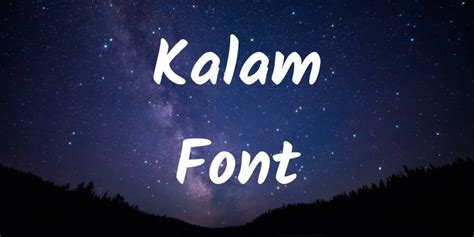 Kalam Font Free Download