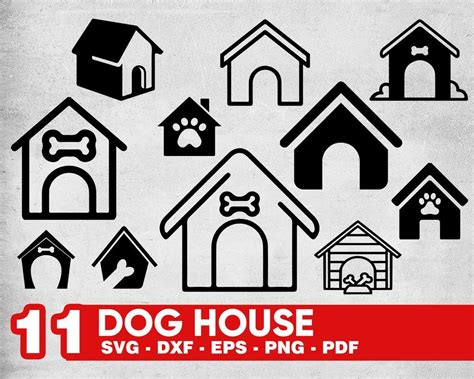 DOG HOUSE SVG, dog house silhouette svg, dog house clipart, dog house ...