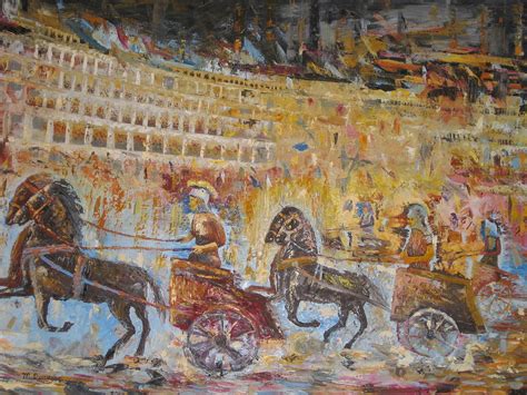 Chariot Race Painting by Marshall Desveaux