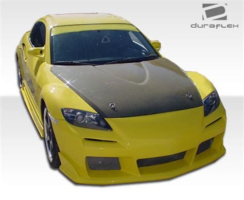 2006 Mazda RX8 Fiberglass+ Front Bumper Body Kit - 2004-2008 Mazda RX-8 Duraflex Raven Front ...