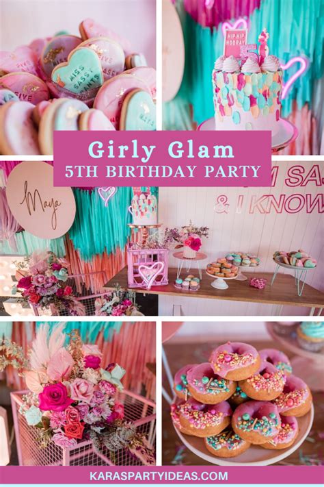 Kara's Party Ideas "I'm Sassy and I know It" Girly Glam 5th Birthday Party | Kara's Party Ideas