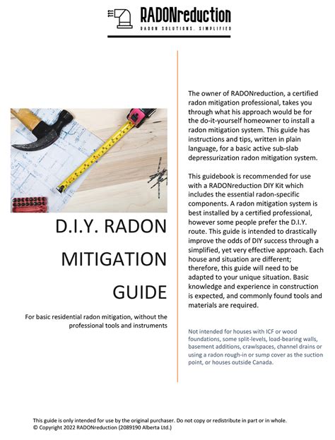 DIY Radon Mitigation Guide Digital Download - Radon Reduction Mitigation