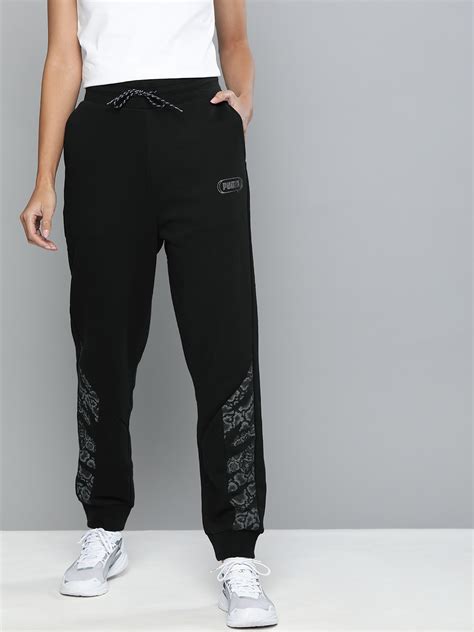 Buy Puma Women Black Solid Regular Fit Rebel High Waist Pants TR Cl Joggers - Track Pants for ...