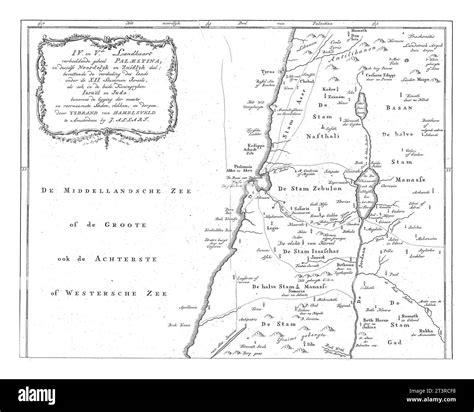 Map of Palestine, Jan van Jagen, 1793, vintage engraved Stock Photo - Alamy