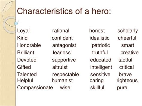 Types of heroes/heroism